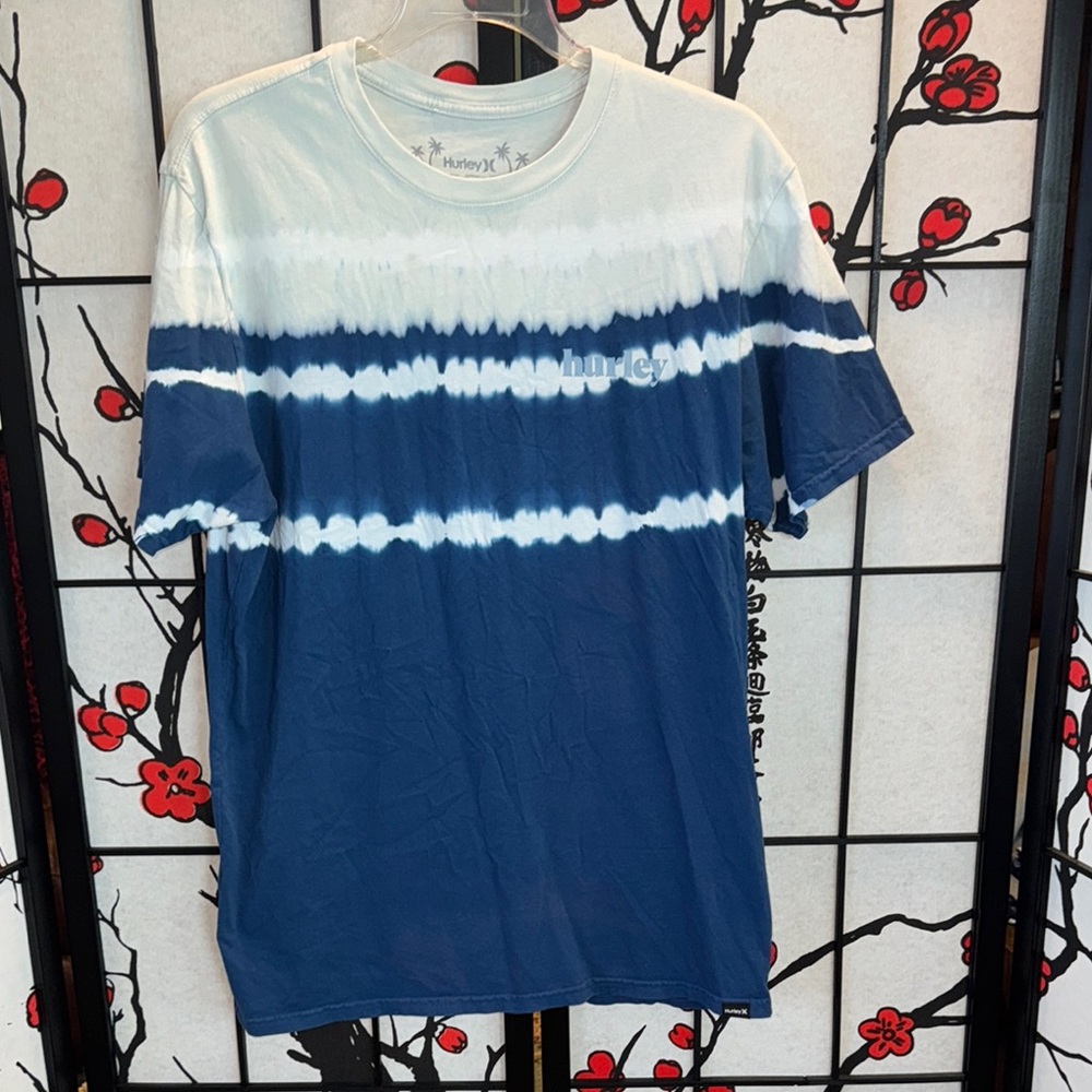 Hurley Mens XL Blue Tie-Dye Short Sleeve T Shirt
